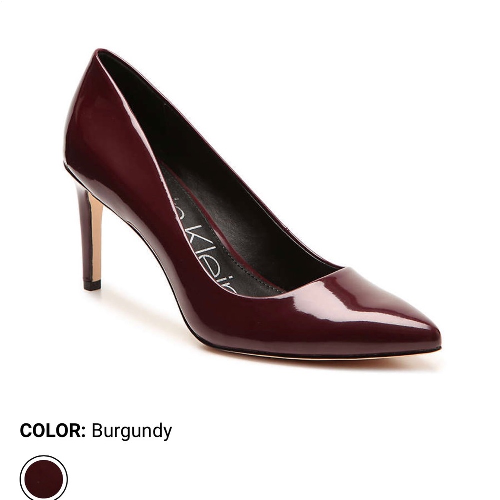 Calvin Klein Burgundy Ashley pumps sz 6 1/2  EUC